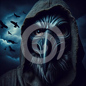 14 22. A mask that morphs into a mysterious raven, wa photo